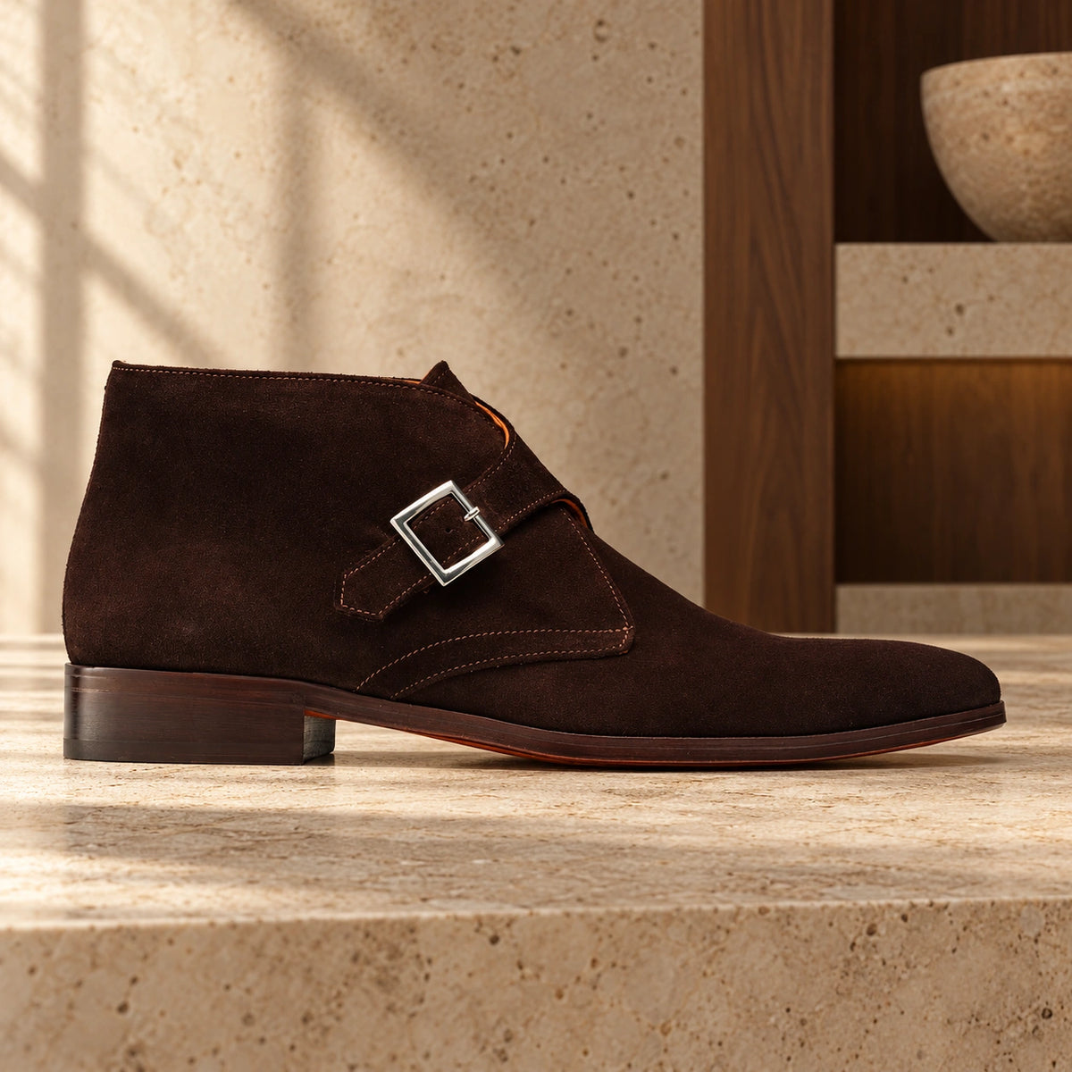Ghete casual Dubai Suede din piele întoarsă, de culoare maro.