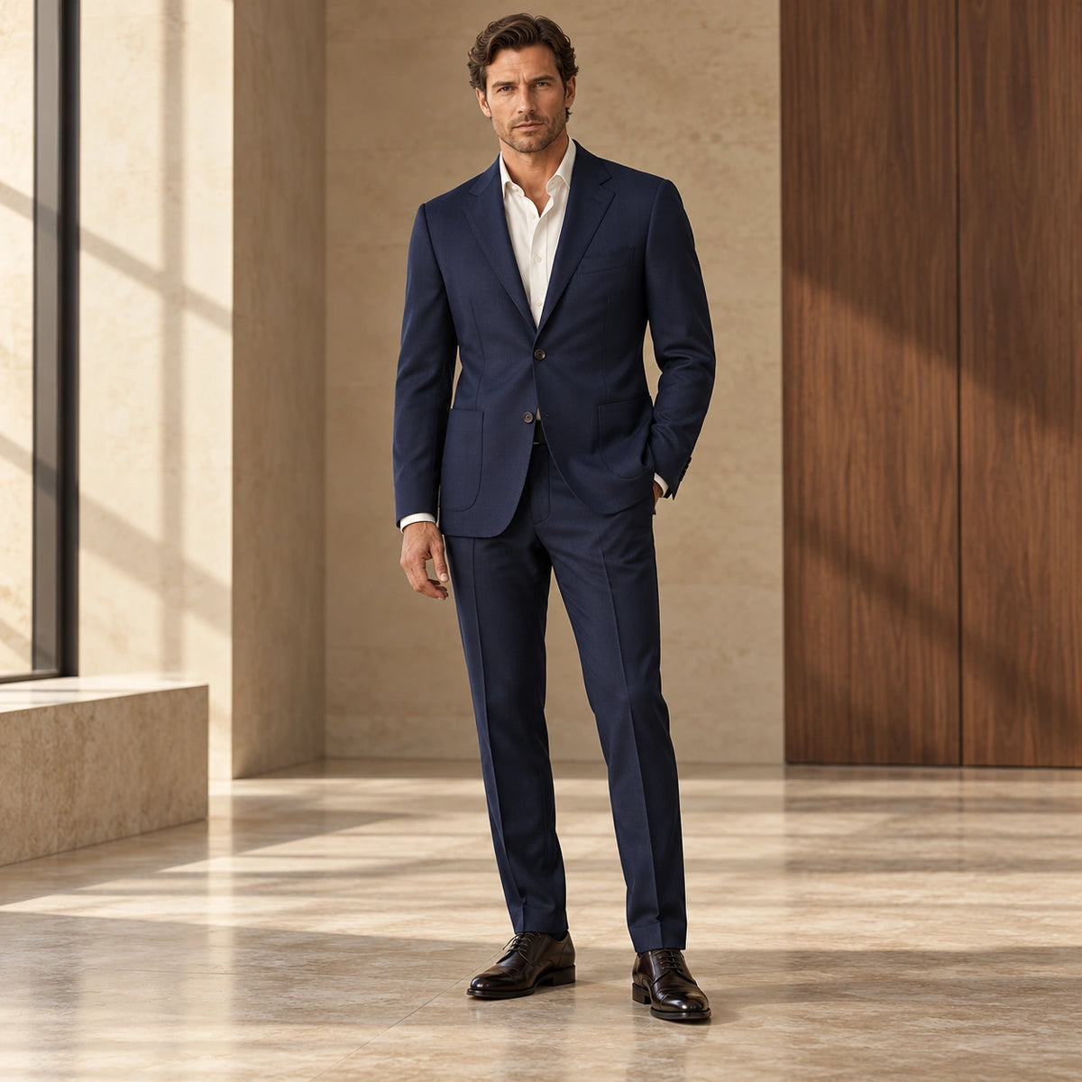 Sacou Puglia, de culoare bleumarin.