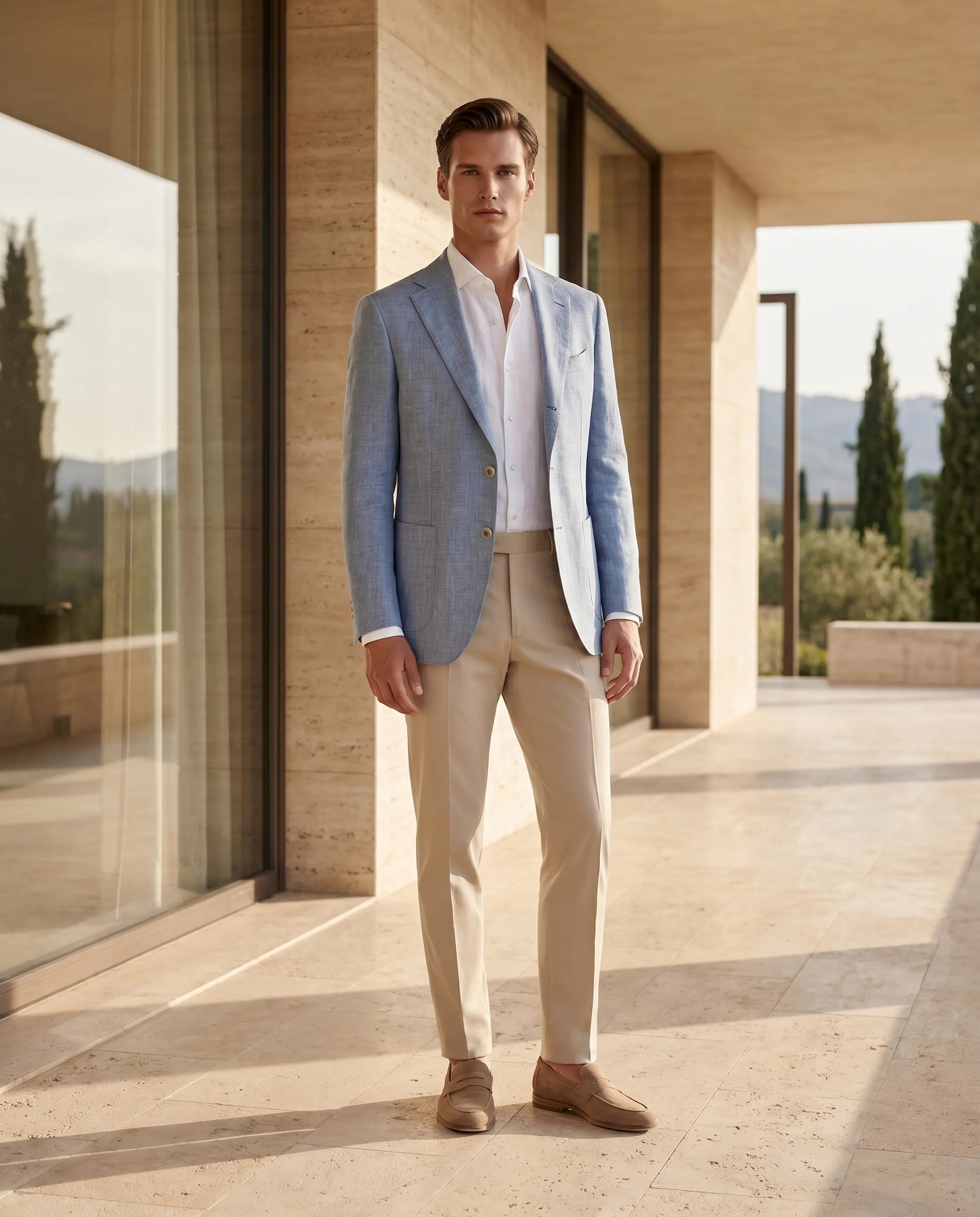 sacou casual, bleu, in