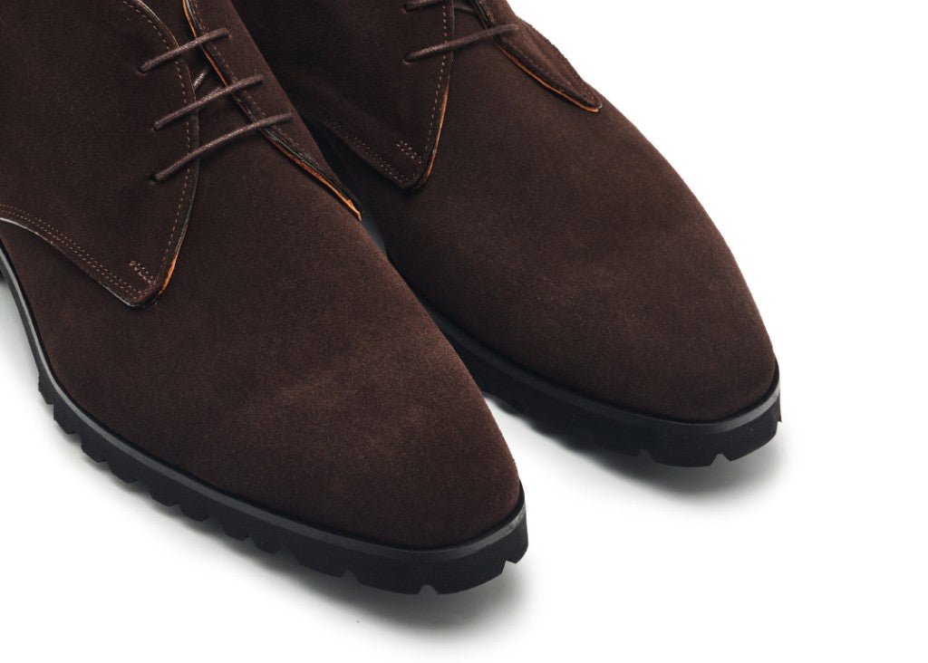GHETE MONOPOLI DARK BROWN SUEDE