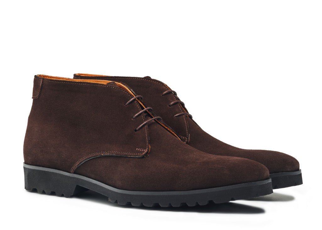 GHETE MONOPOLI DARK BROWN SUEDE