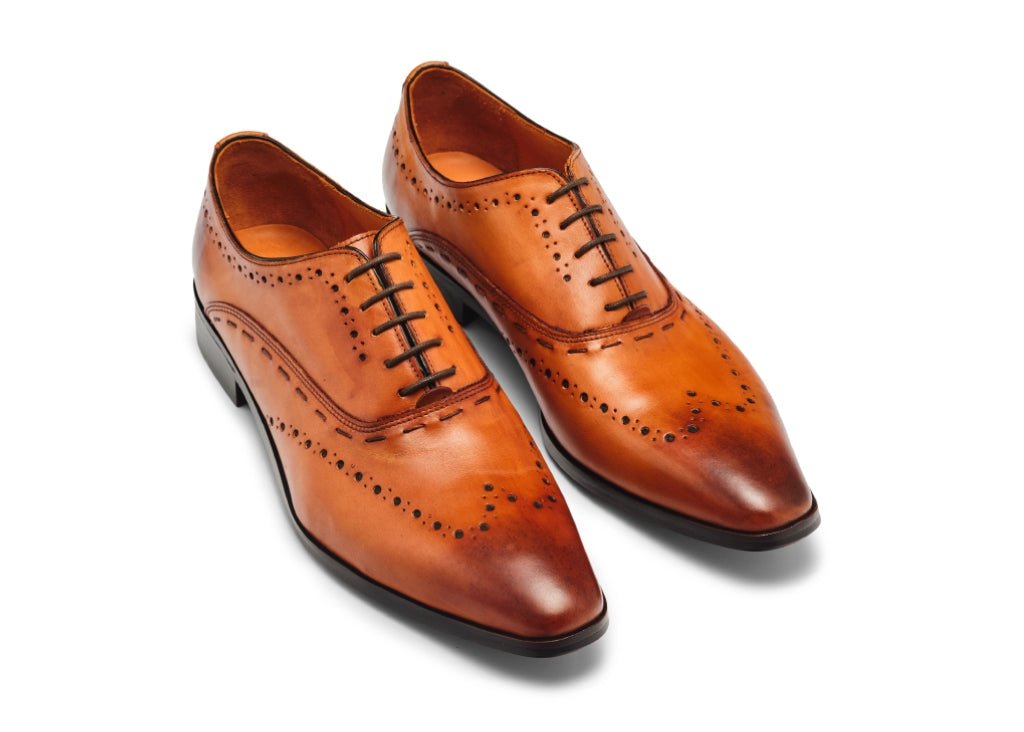 PANTOFI BĂRBAȚI DIN PIELE CU ȘIRETURI DECORATIVE IMOLA - MARSAY