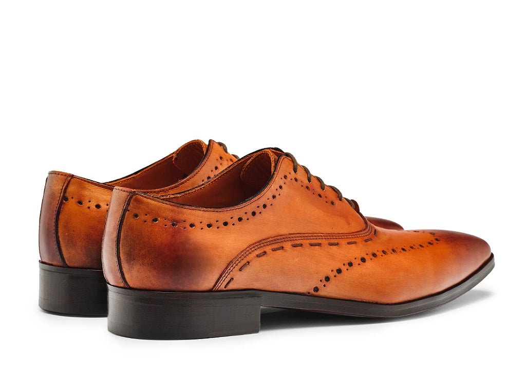 PANTOFI BĂRBAȚI DIN PIELE CU ȘIRETURI DECORATIVE IMOLA - MARSAY