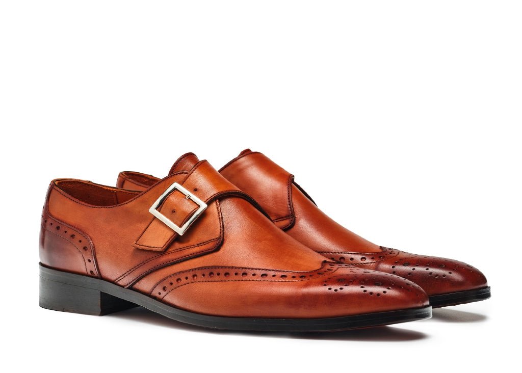 PANTOFI BROGUE DE PIELE NATURALĂ PATINATĂ PAVIA - MARSAY