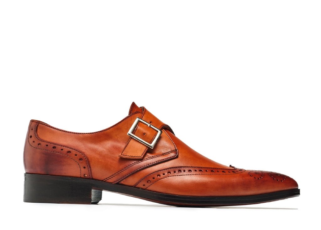 PANTOFI BROGUE DE PIELE NATURALĂ PATINATĂ PAVIA - MARSAY