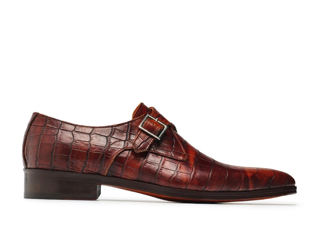 PANTOFI DE PIELE NATURALĂ CROCO TREVISO - MARSAY