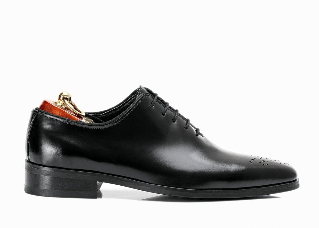 PANTOFI DE PIELE NATURALĂ CU ASPECT PERFORAT ANZIO - MARSAY