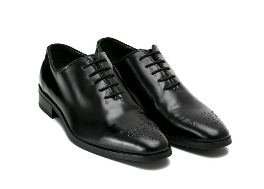 PANTOFI DE PIELE NATURALĂ CU ASPECT PERFORAT ANZIO - MARSAY