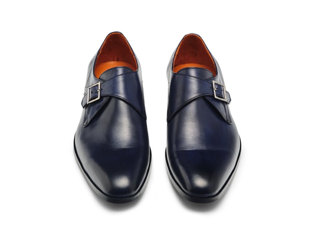PANTOFI DE PIELE NATURALĂ MONKSTRAP TREVISO - MARSAY