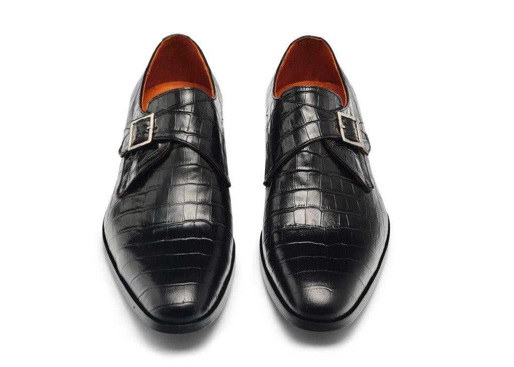 PANTOFI DIN PIELE LĂCUITĂ CROCO MESSINA - MARSAY