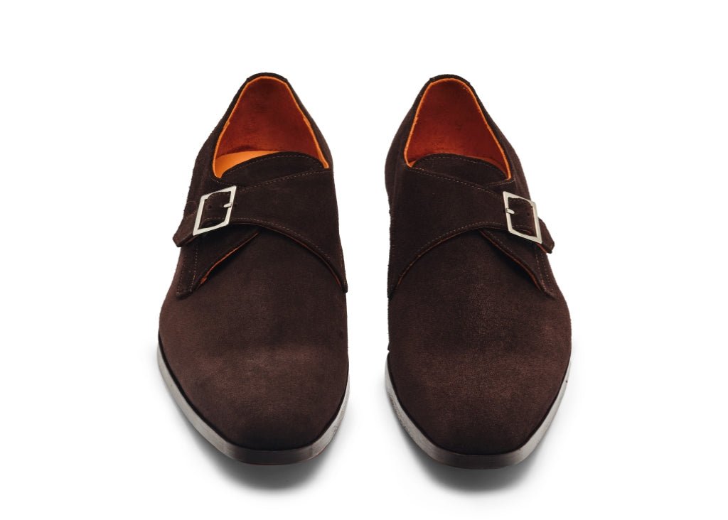 PANTOFI DIN PIELE NĂBUC CU CATARAMĂ PERUGIA - MARSAY