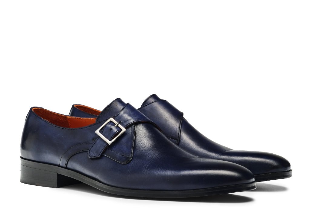 PANTOFI DE PIELE NATURALĂ MONKSTRAP TREVISO - MARSAY