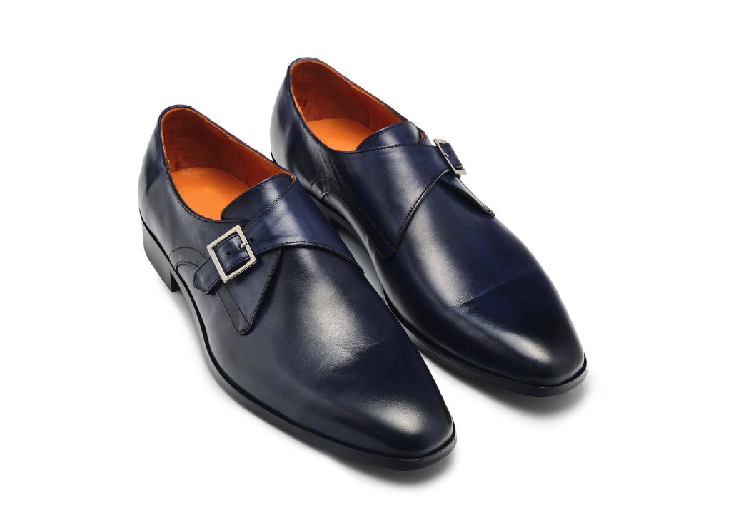 PANTOFI DE PIELE NATURALĂ MONKSTRAP TREVISO - MARSAY