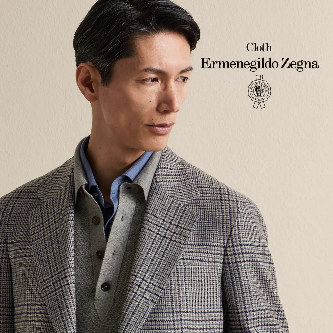 Grey Check — ținută Made to Measure MARSAY din țesătură Ermenegildo Zegna Fall Winter 2026