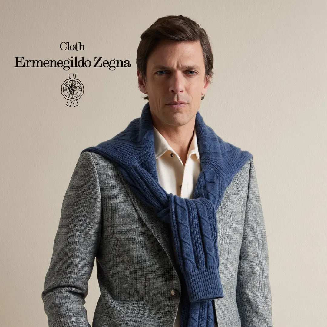 Blue-Grey Layers — ținută Made to Measure MARSAY din țesătură Ermenegildo Zegna Fall Winter 2026